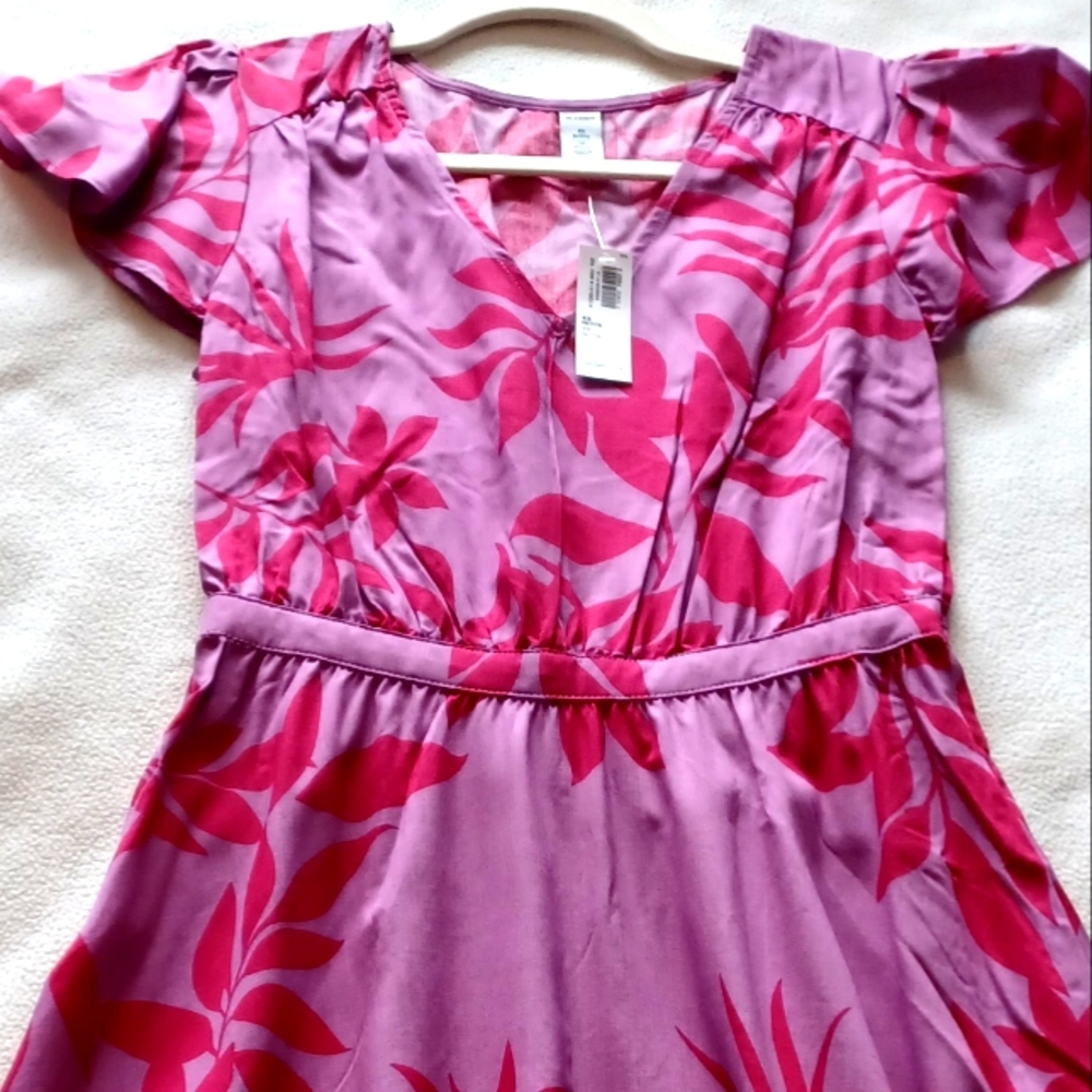 Old Navy mauve and red/fushia sundress (NWT)